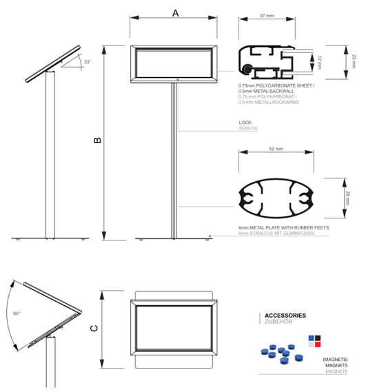 porta menus A4 y A3 